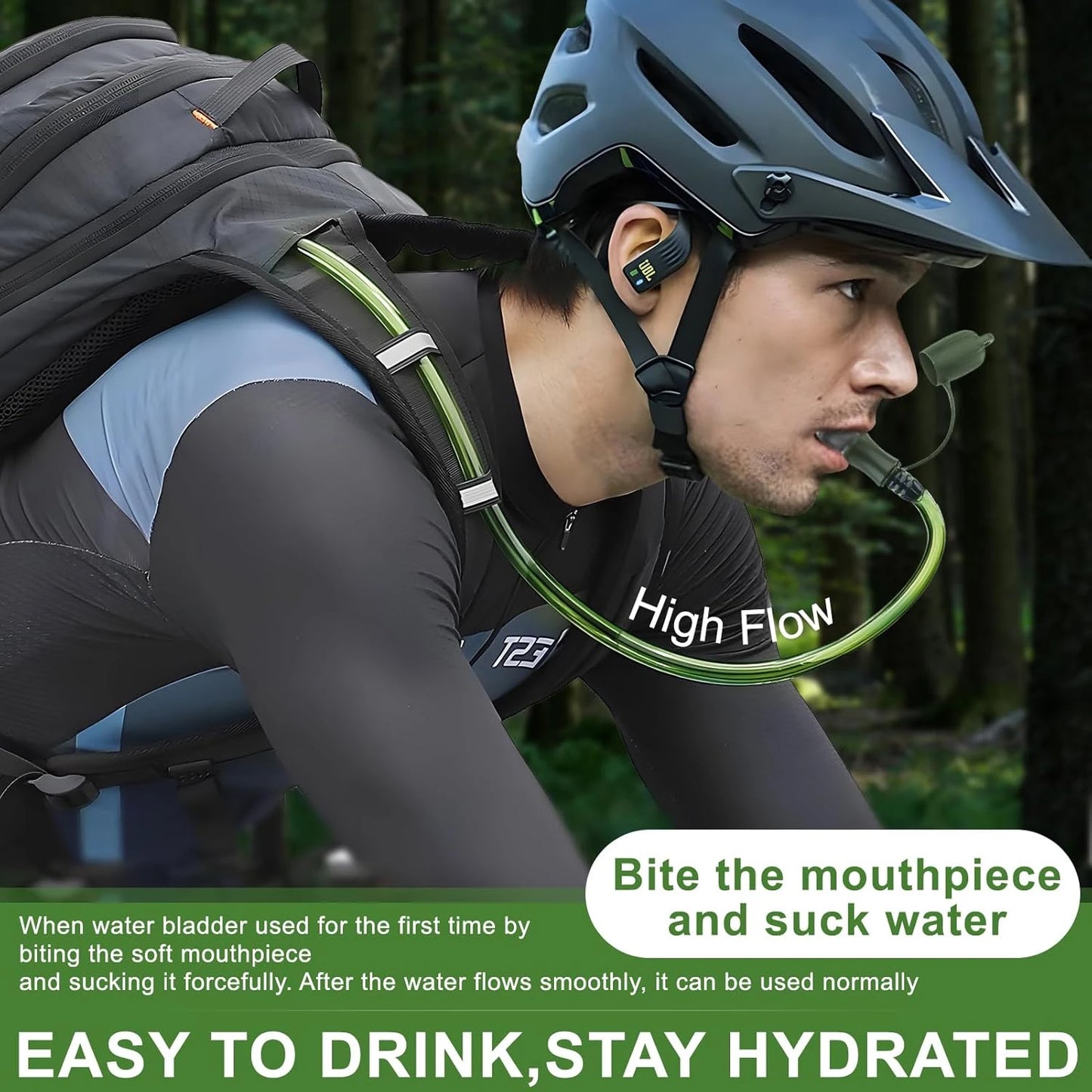 Durable 2L Hiking Hydration Bladder for Backpacking with Large Opening