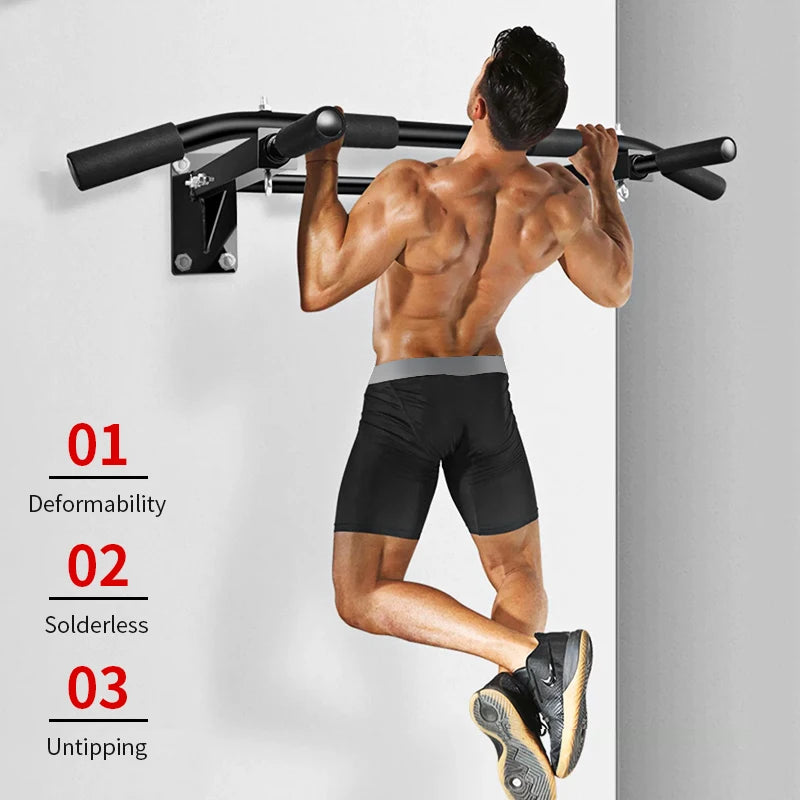 KBQ Wall Mounted Pull Up Bar for Gym Strength Training