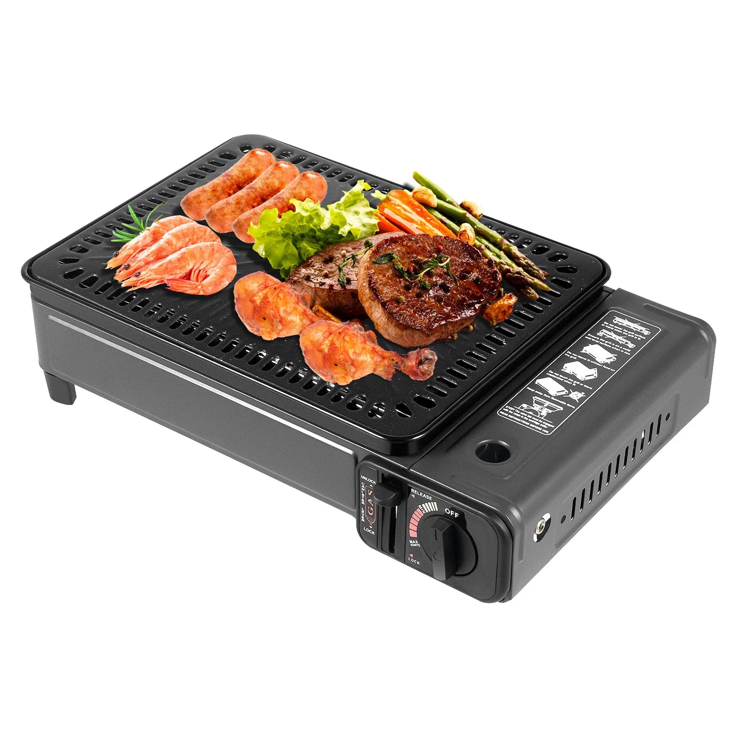 Portable Butane Grill Stove With Grilling Net 1 Burner