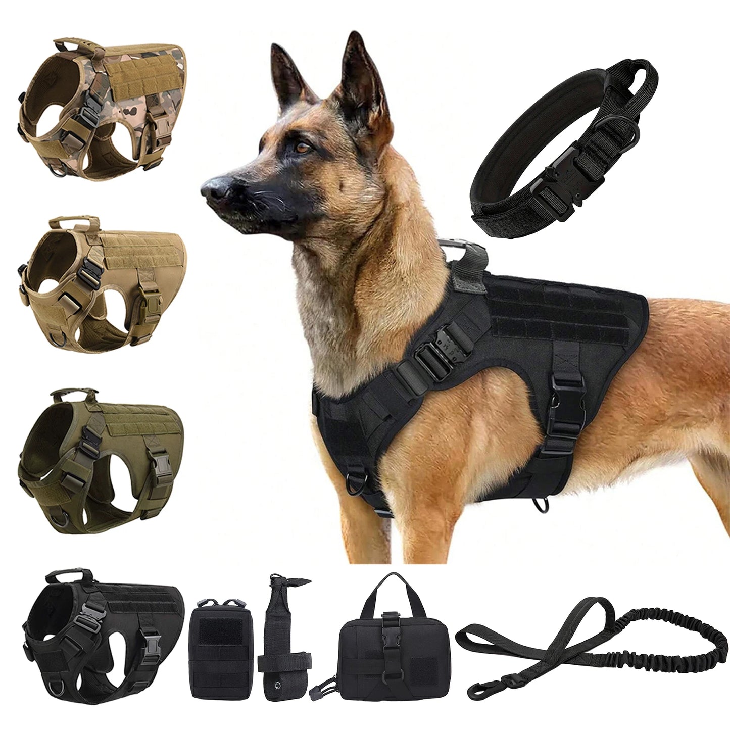 PETRAVELCN Tactical Dog Harness Vest for Training and Walking