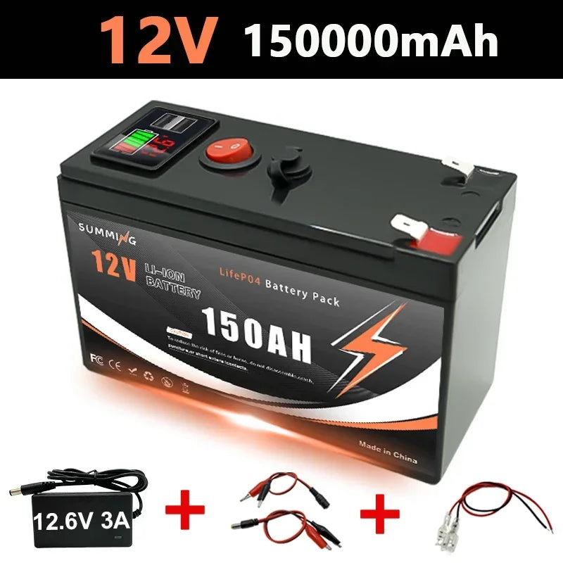 SUMMING 12V 150Ah LiFePO4 Deep Cycle Battery for Solar Power