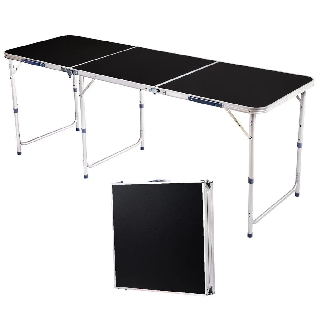 Portable Camping Table Aluminum Legs Foldable Outdoor Picnic Table