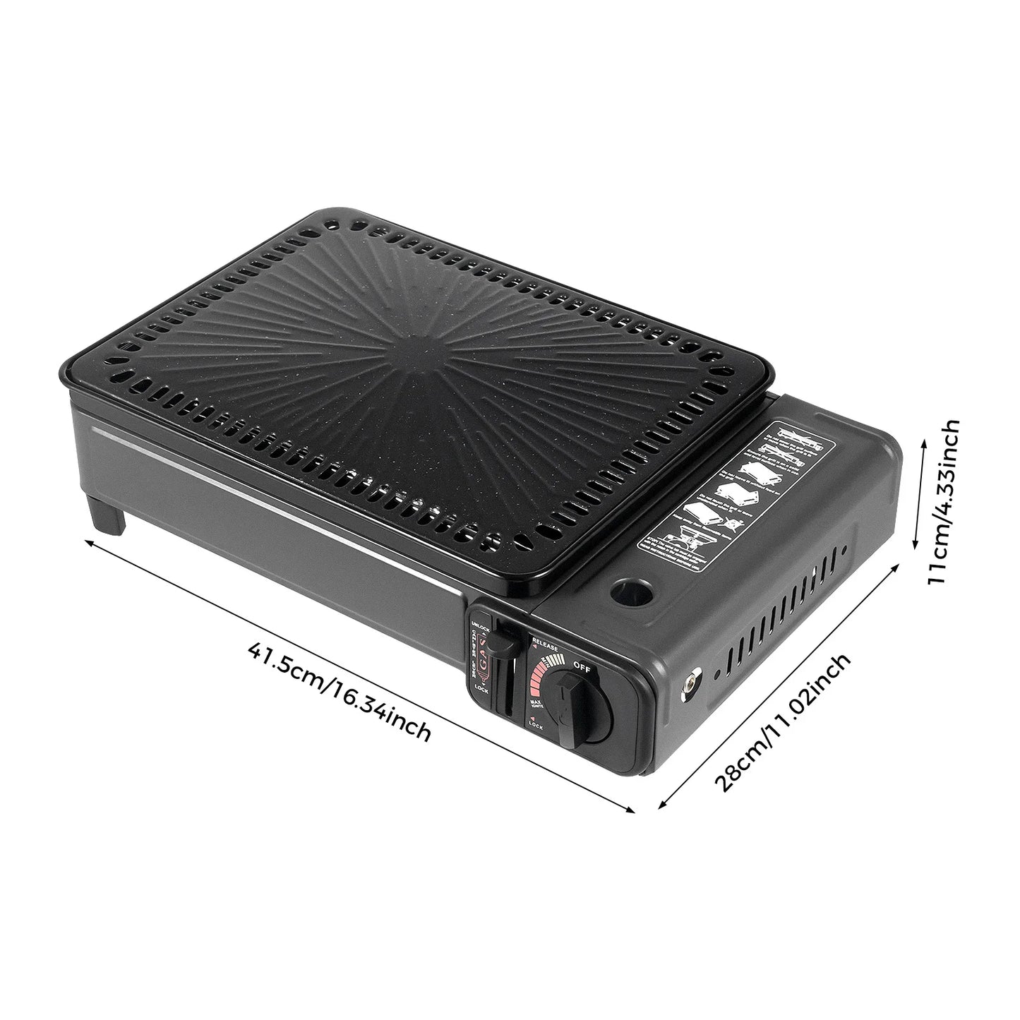 Portable Butane Grill Stove With Grilling Net 1 Burner