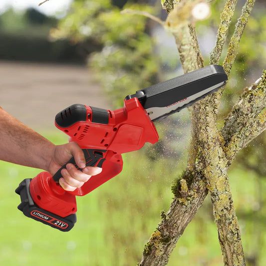 CNCEST 21V Mini Chainsaw Portable Handheld For Pruning And Cutting