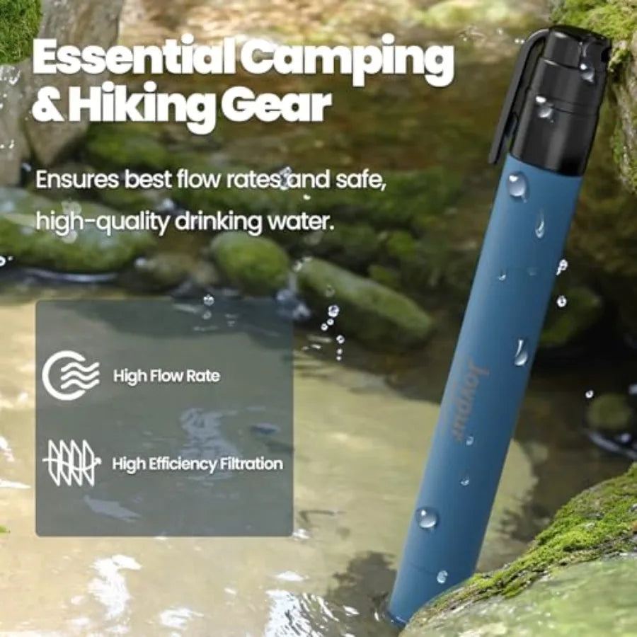 Portable Water Filter Straw for Camping Hiking Travel and Emergencies