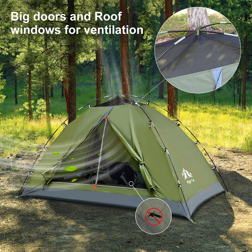 Night Cat Backpacking Tent Easy Clip Setup Heavy Rainproof