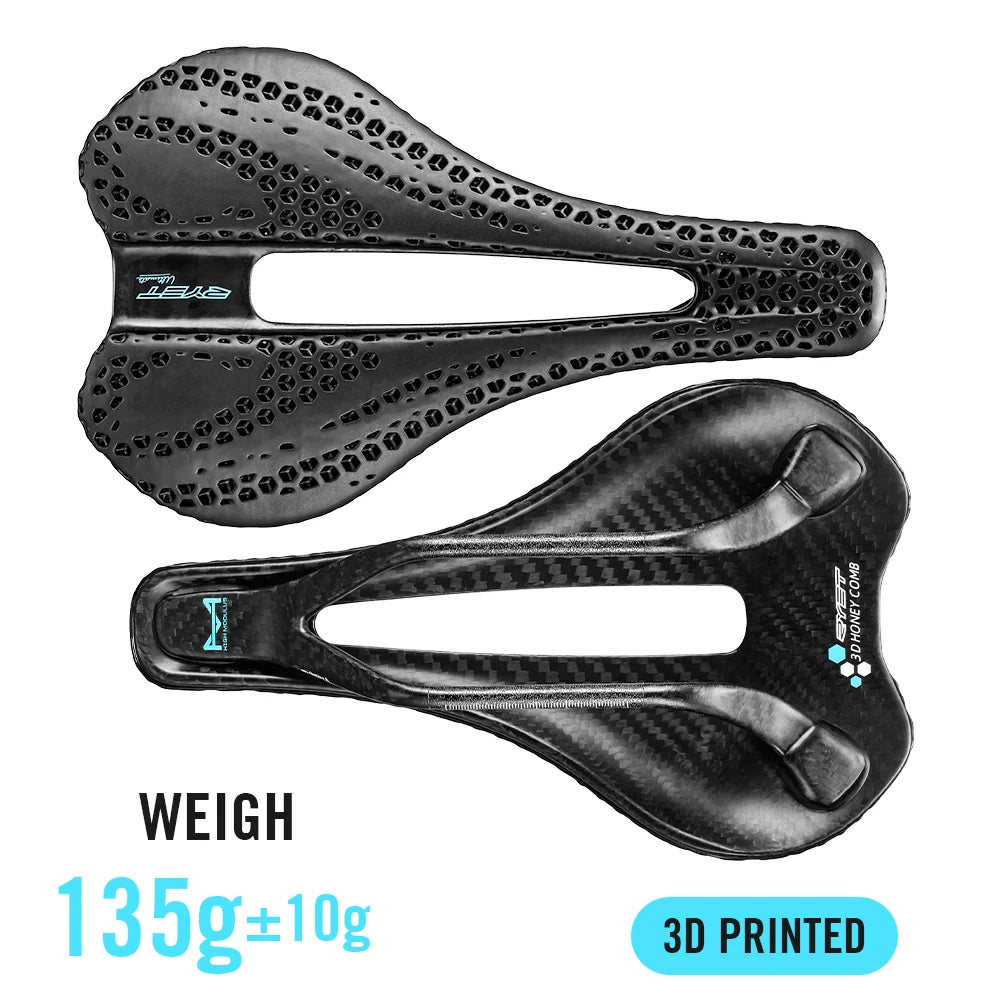 RYET 3D Printed Carbon Fiber Bike Saddle for Road Cycling