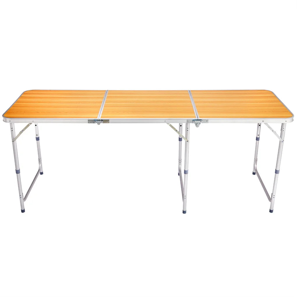Portable Camping Table Aluminum Legs Foldable Outdoor Picnic Table