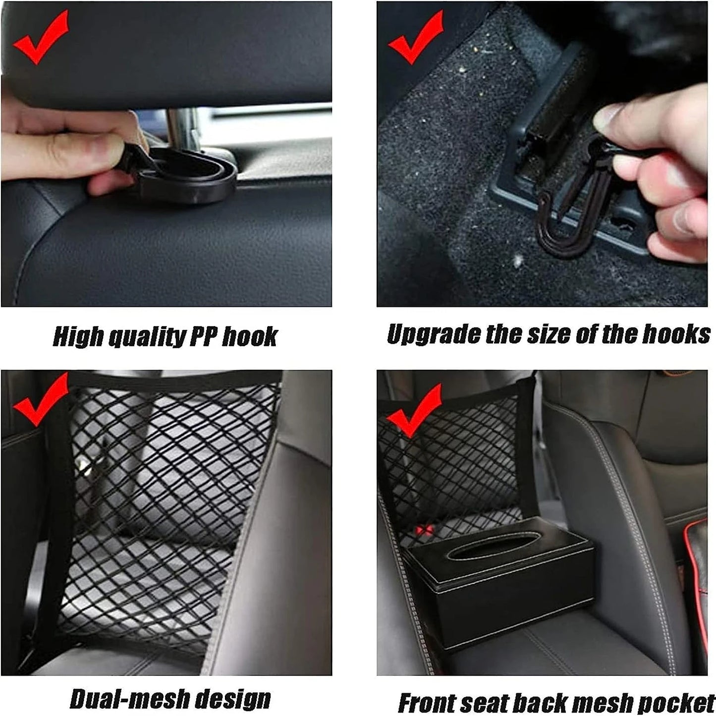 Pet Car Barrier With Automatic Safety Mesh For Back Seat