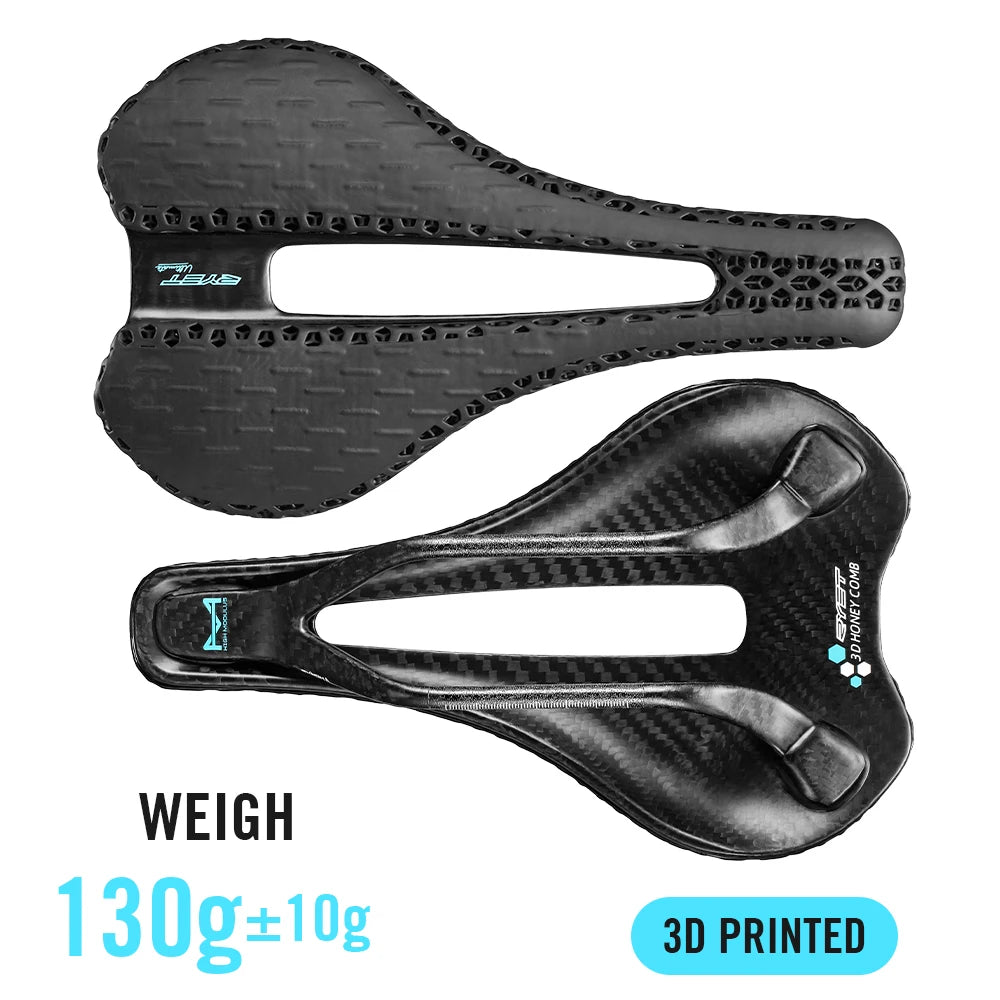 RYET 3D Printed Carbon Fiber Bike Saddle for Road Cycling
