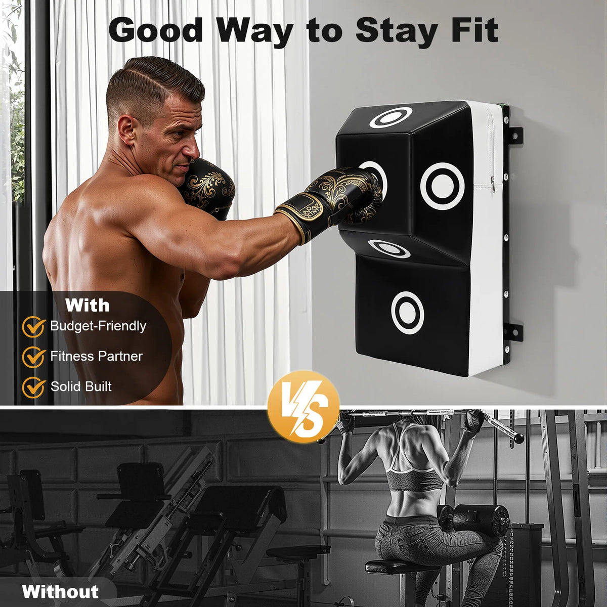 Wall Mounted Boxing Training Target With Steel Frame