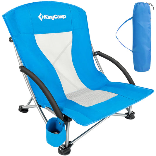 KingCamp Folding Beach Chair High Back Lightweight Camping Chair