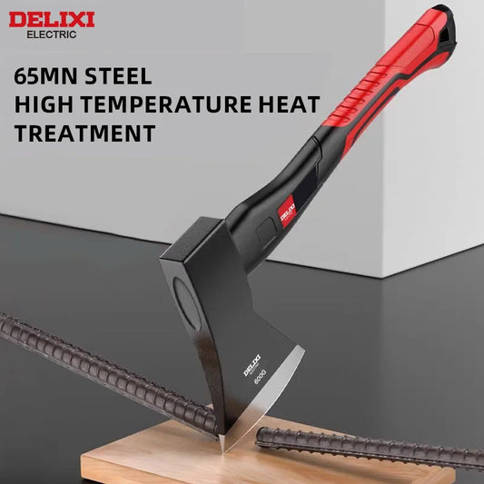 DELIXI ELECTRIC Chopping Axe With Forged Carbon Steel Handle