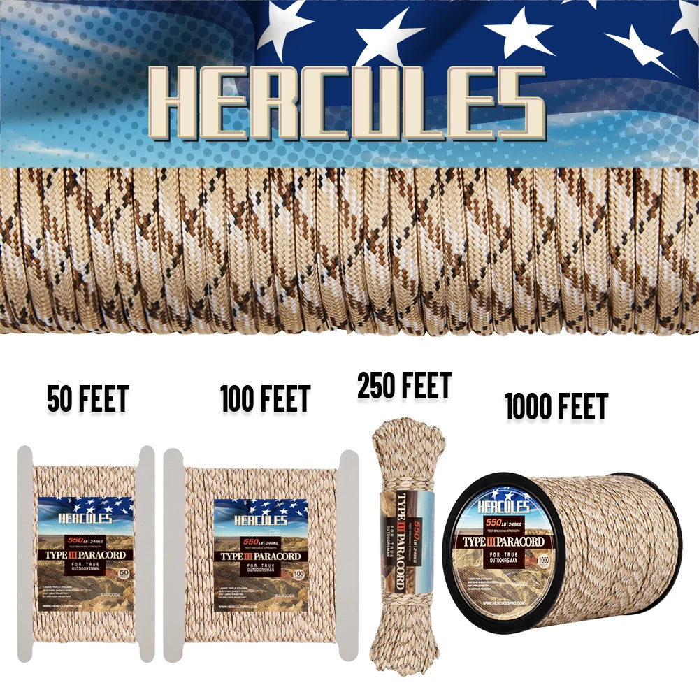 Paracord Survival Rope With Seven Inner Strands For Camping