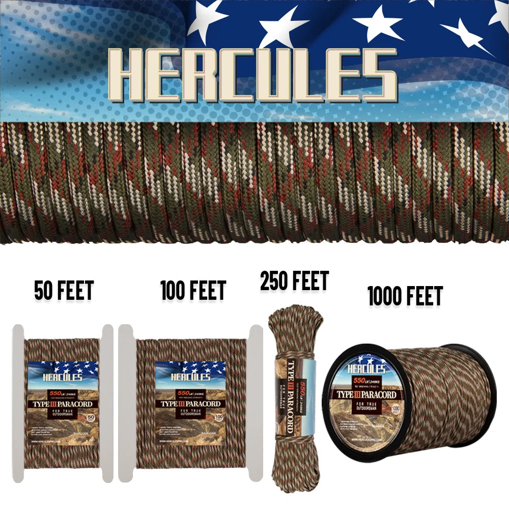 Paracord Survival Rope With Seven Inner Strands For Camping