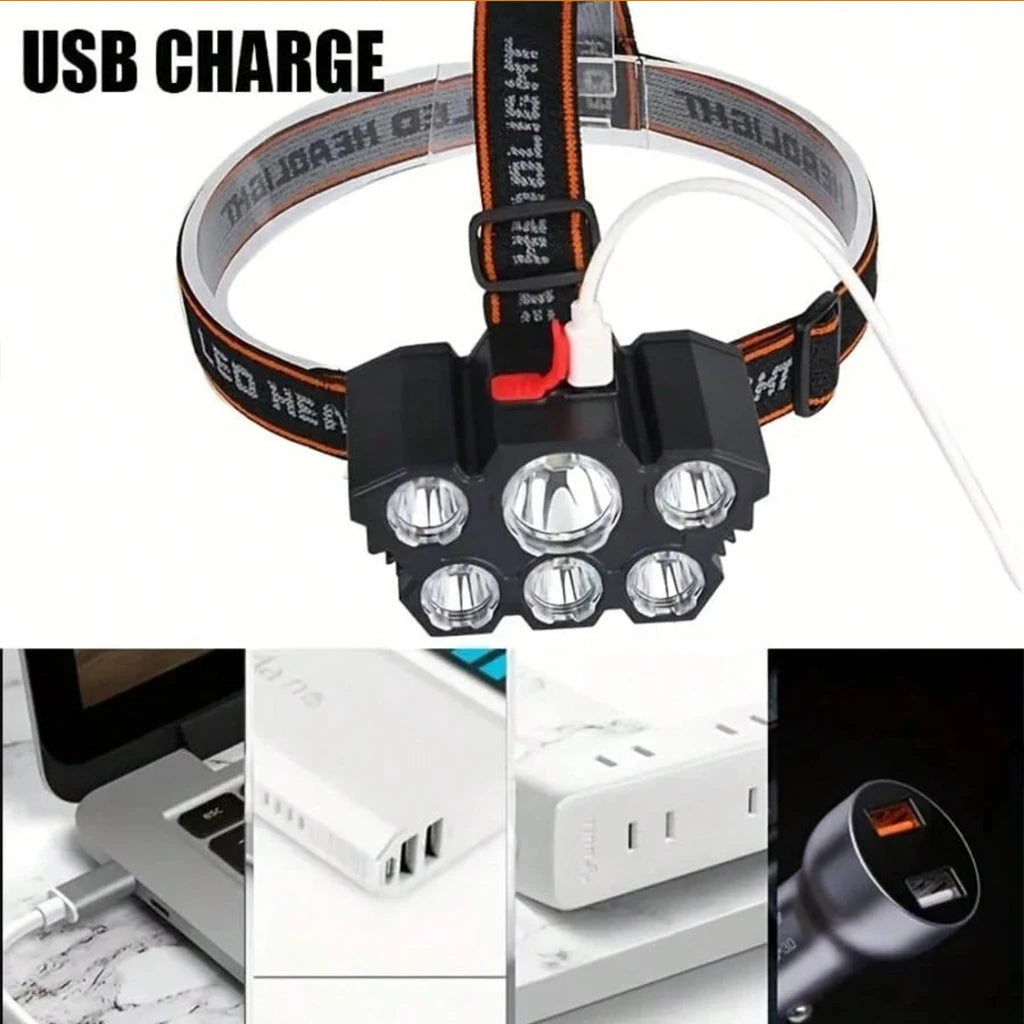 USB Rechargeable LED Headlamp For Outdoor Camping And Hiking