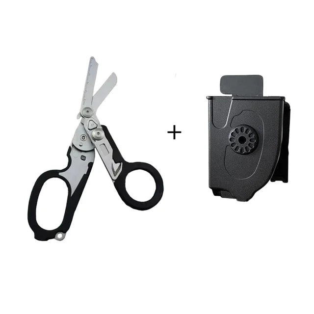 Tactical Folding Scissors First Aid Outdoor Survival Multi Tool