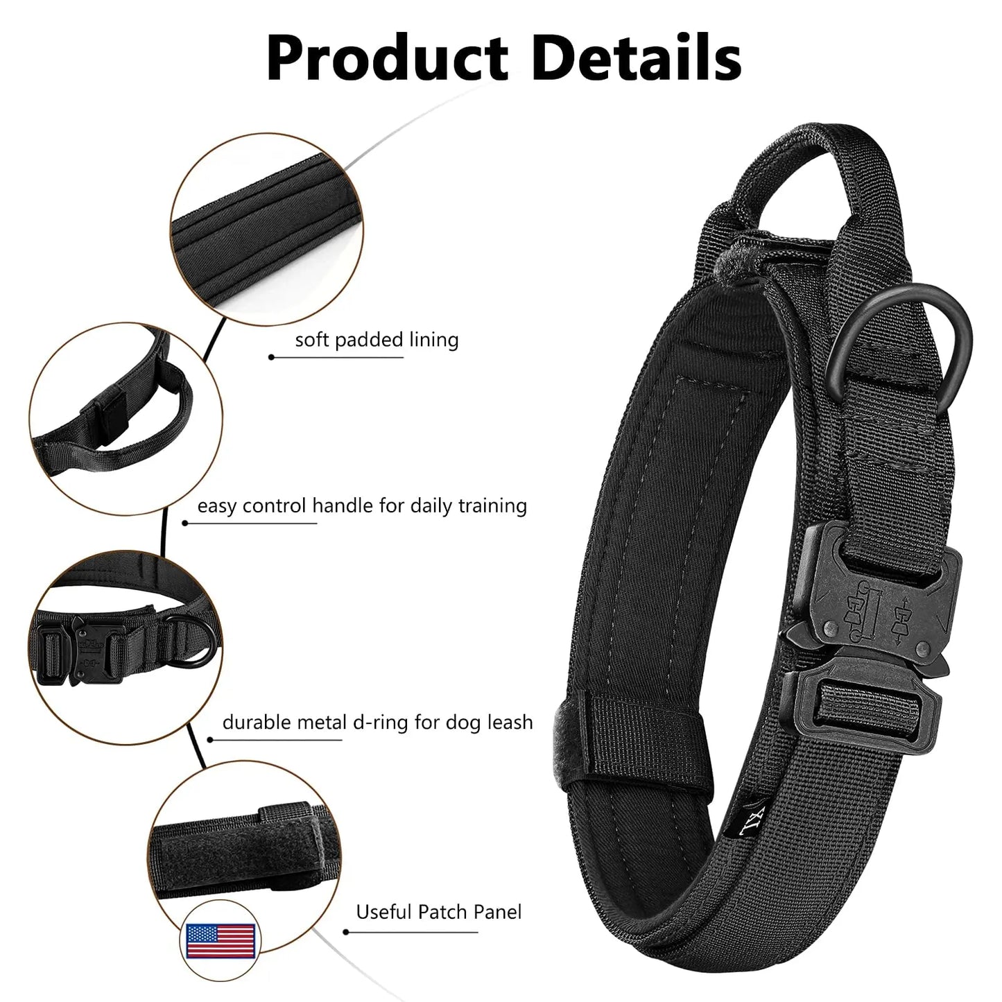 PETRAVELCN Tactical Dog Harness Vest for Training and Walking