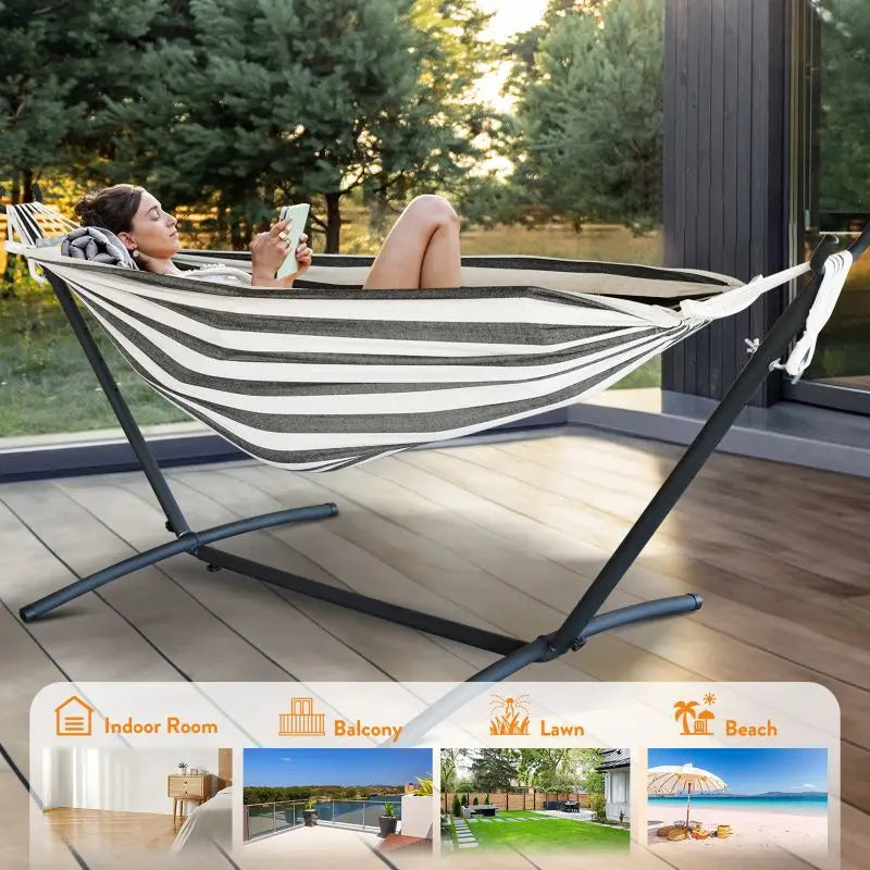 Gyroor Adjustable Stand Hammock With 600 Pound Capacity And Bag