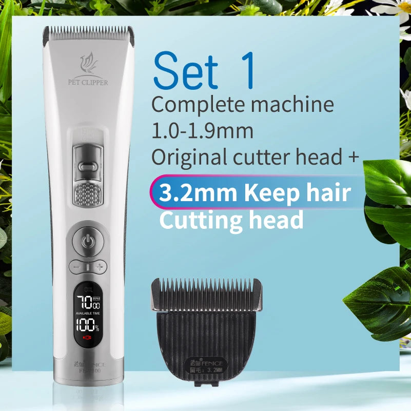 Fenice Cordless Dog Hair Clipper Trimmer For Pets Rechargeable