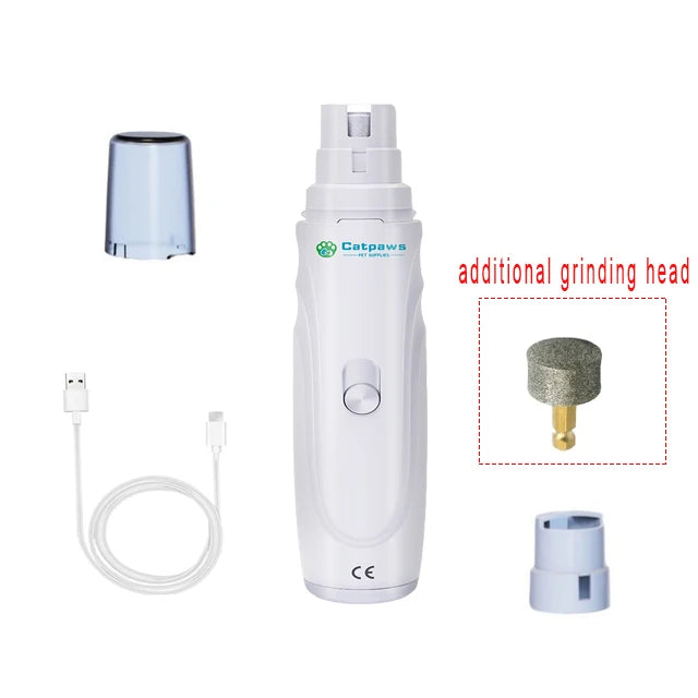 USB Rechargeable Electric Dog Nail Grinder Quiet Pet Grooming Tool
