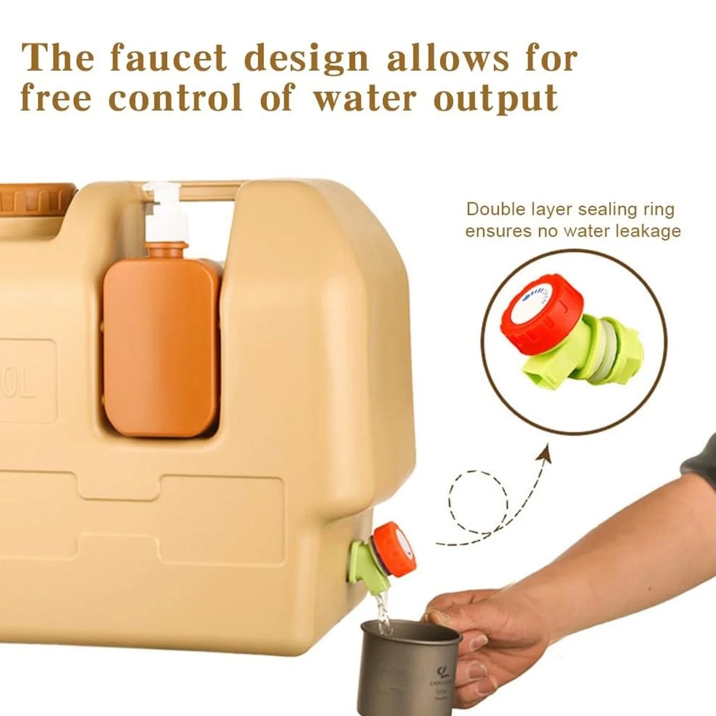 Emergency Portable Camping Water Storage Jug With Spigot