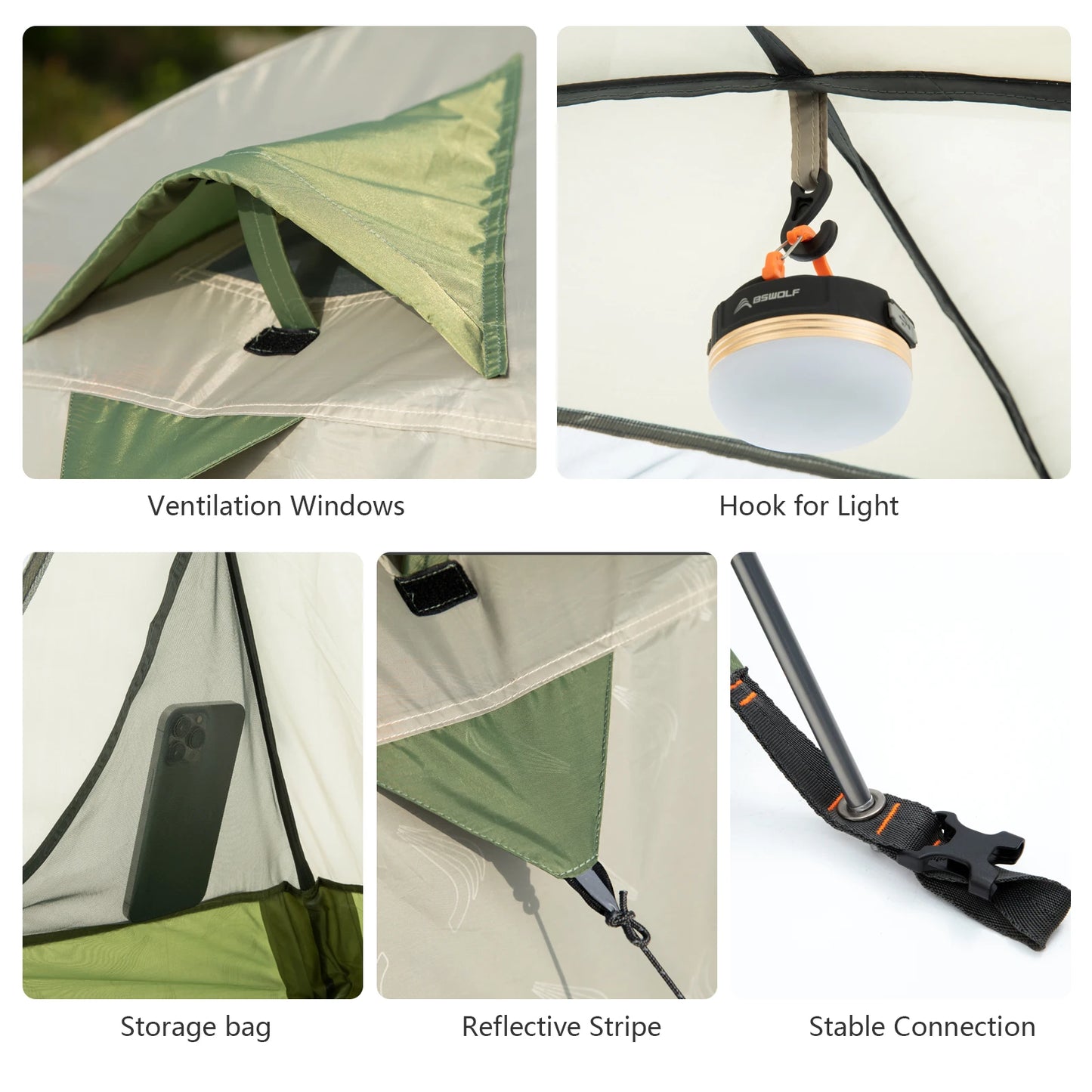 BISINNA Ultralight Two Person Camping Tent Double Layer Waterproof Portable