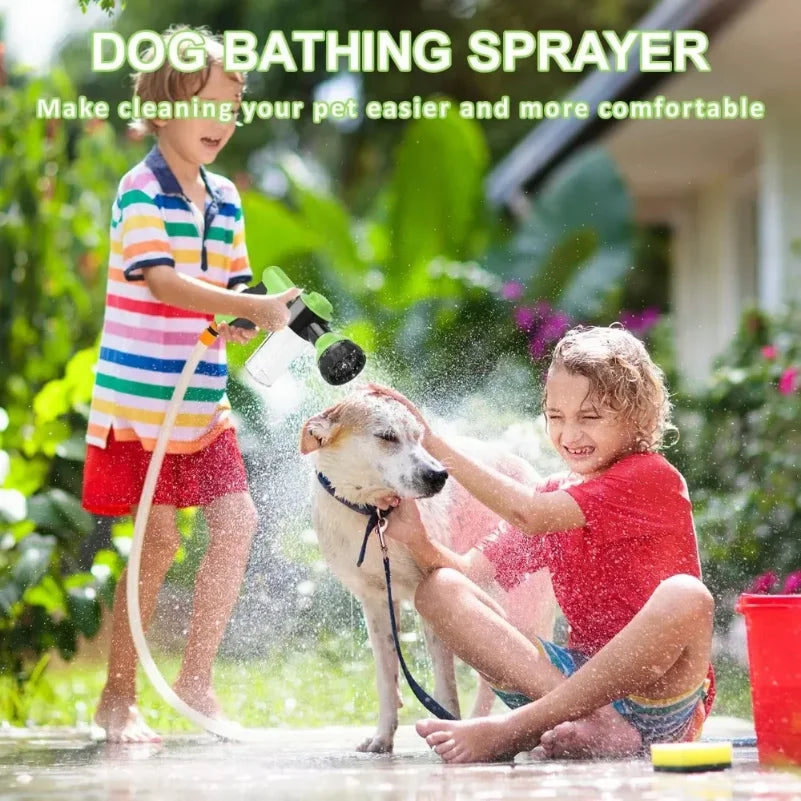 Dog Shower Sprayer 8 In 1 Pet Bath High Pressure Hose Nozzle