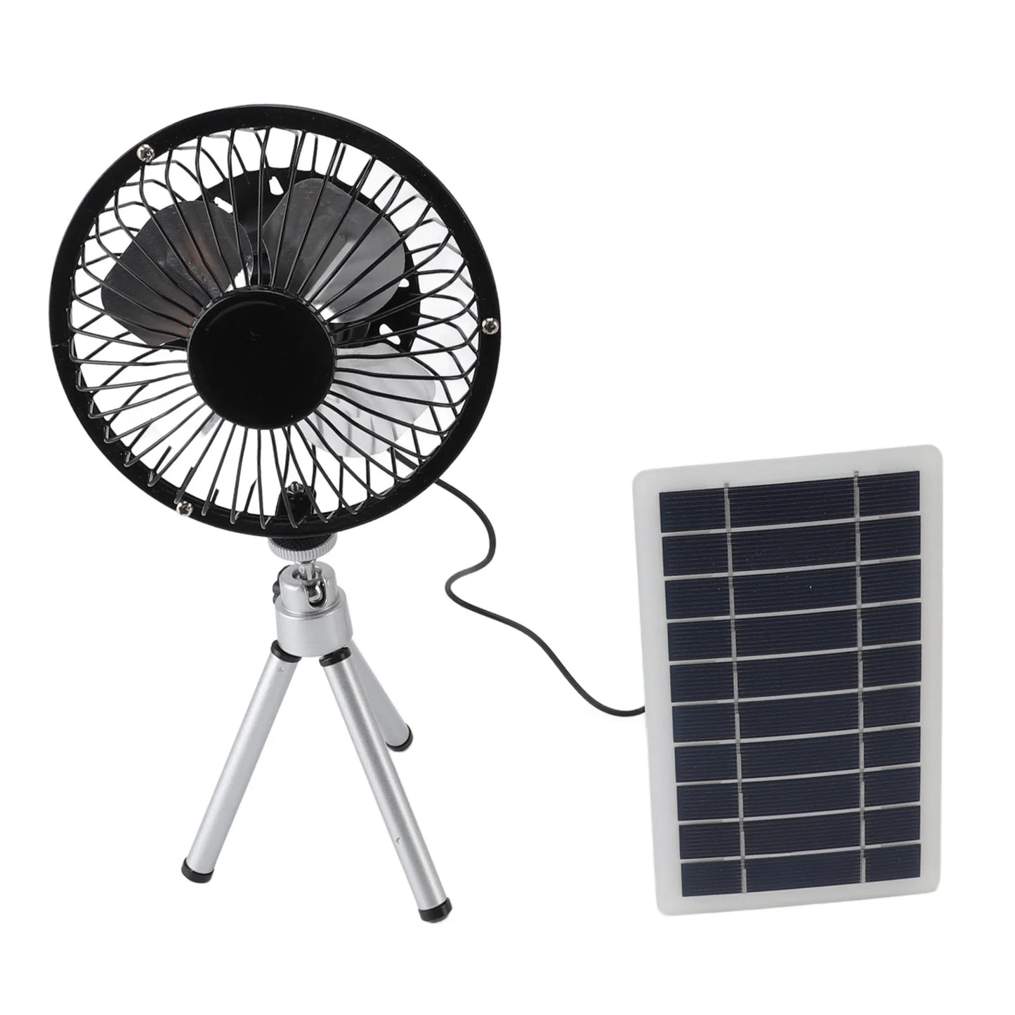 Solar Panel Powered Quiet Monocrystalline Pet House Fan With Stand