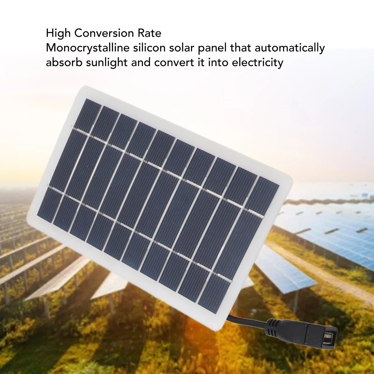 Solar Panel Powered Quiet Monocrystalline Pet House Fan With Stand