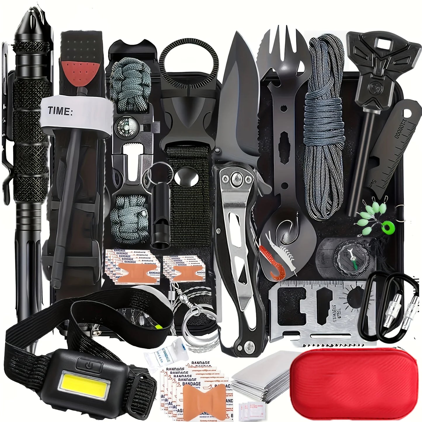 20 In 1 Survival Gear Kit For Camping Hiking And Outdoor Adventures