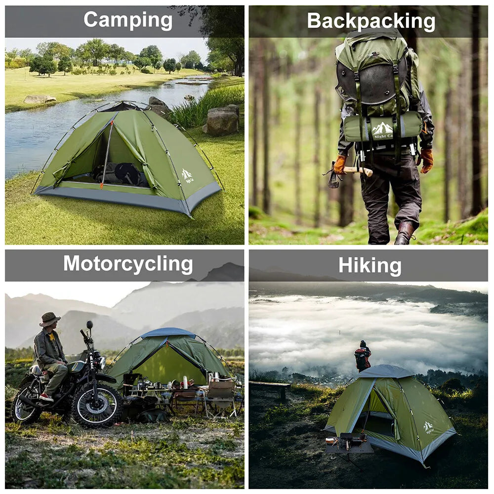 Night Cat Backpacking Tent Easy Clip Setup Heavy Rainproof