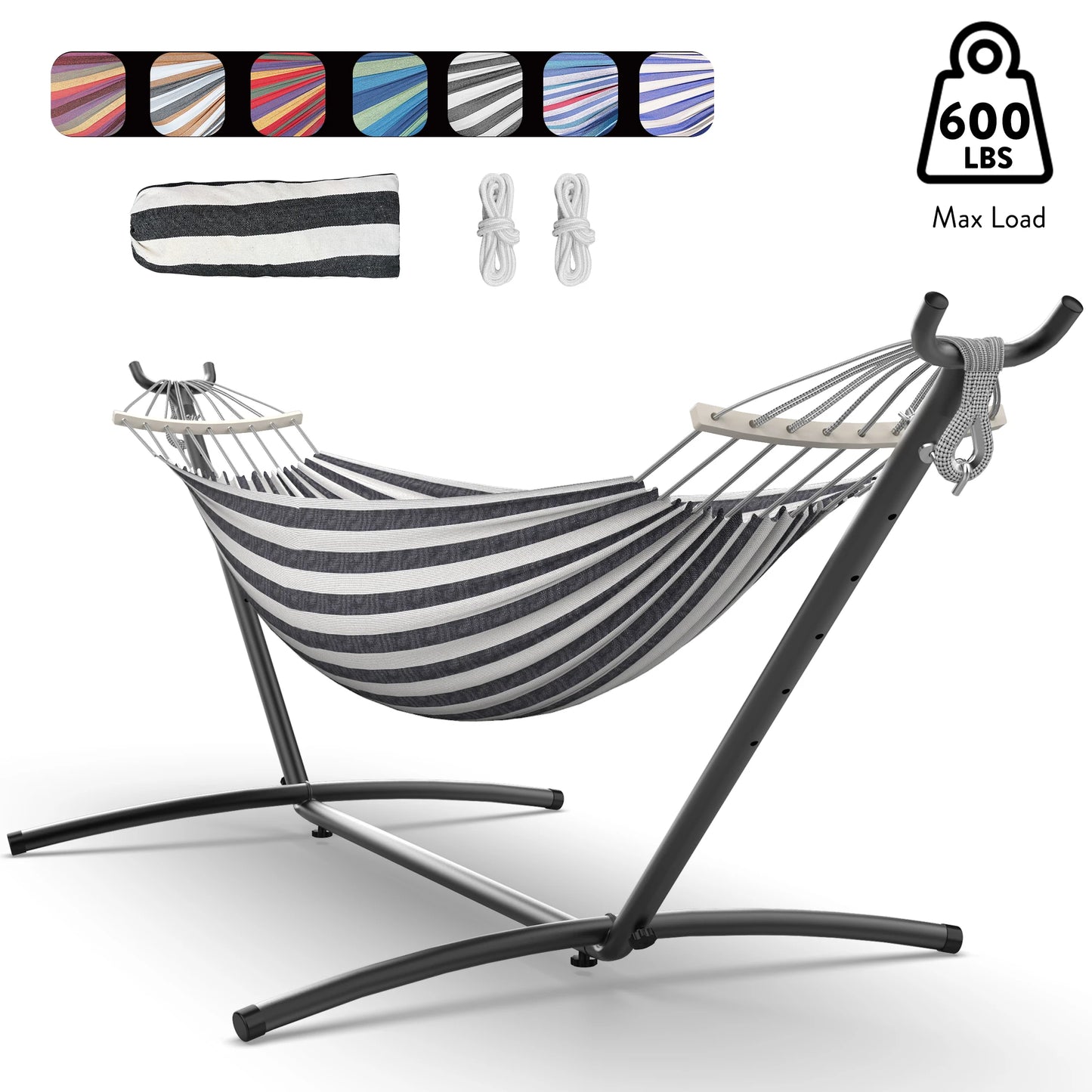 Gyroor Adjustable Stand Hammock With 600 Pound Capacity And Bag