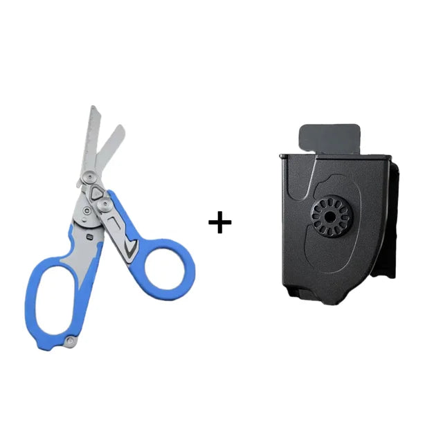 Tactical Folding Scissors First Aid Outdoor Survival Multi Tool