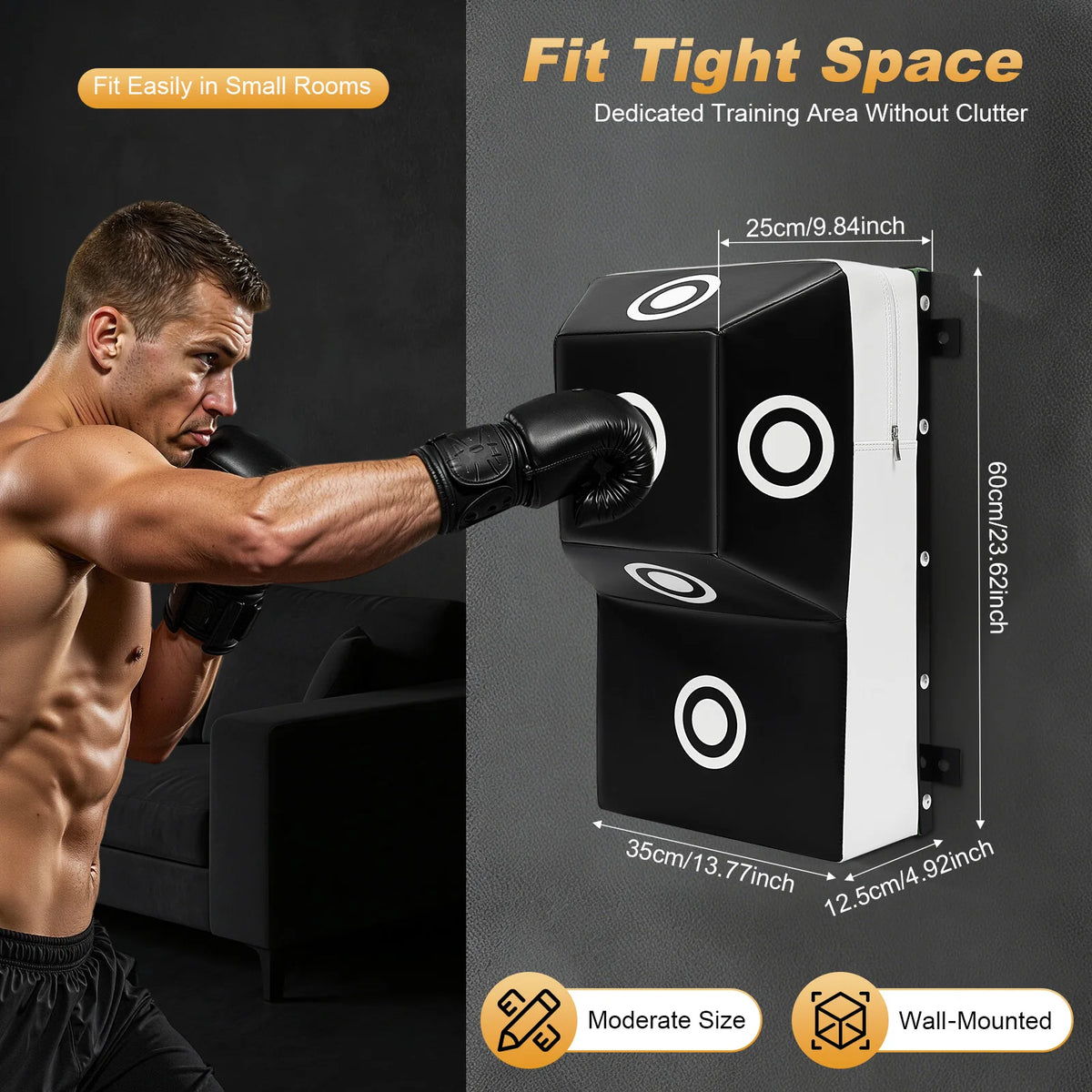 Wall Mounted Boxing Training Target With Steel Frame