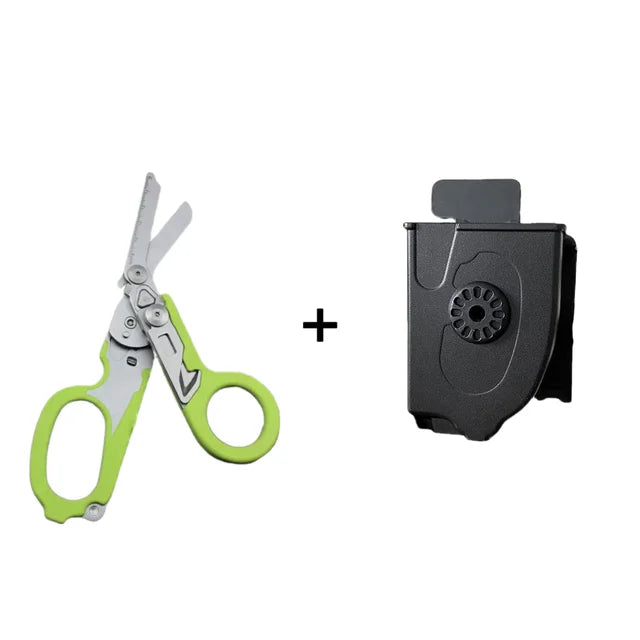 Tactical Folding Scissors First Aid Outdoor Survival Multi Tool