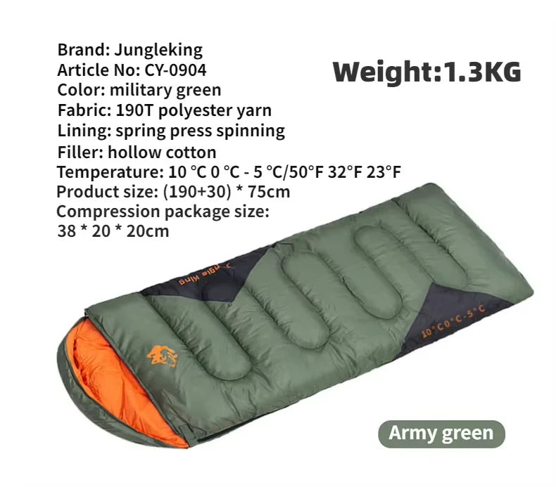 Mountainhiker Ultralight Waterproof Four Season Envelope Sleeping Bag