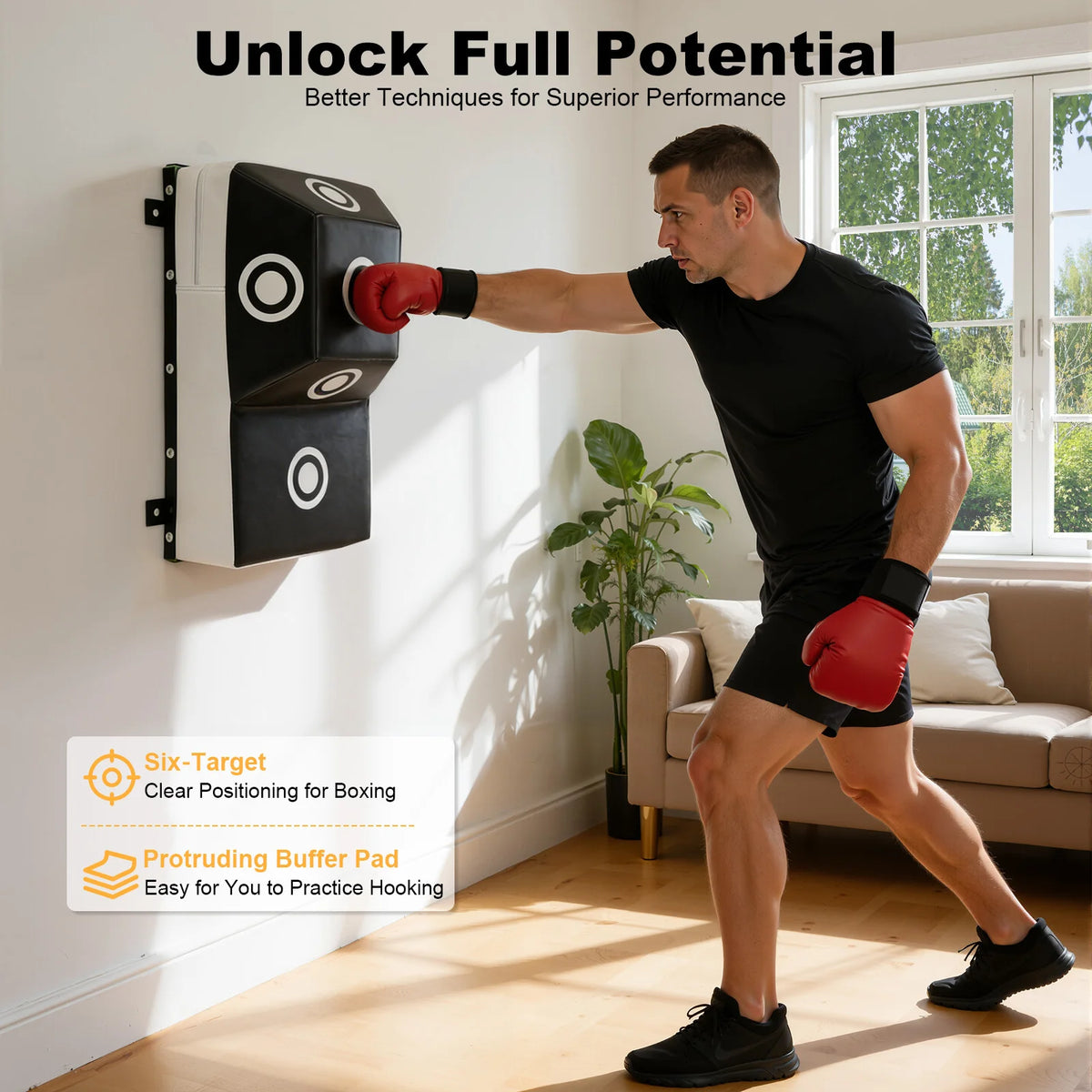 Wall Mounted Boxing Training Target With Steel Frame