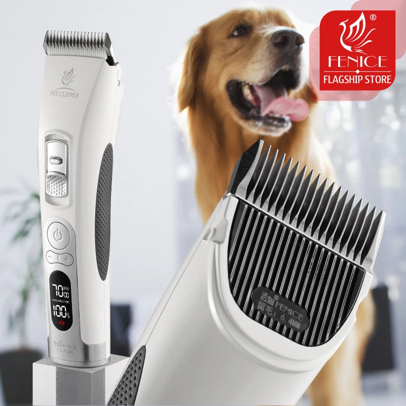Fenice Cordless Dog Hair Clipper Trimmer For Pets Rechargeable