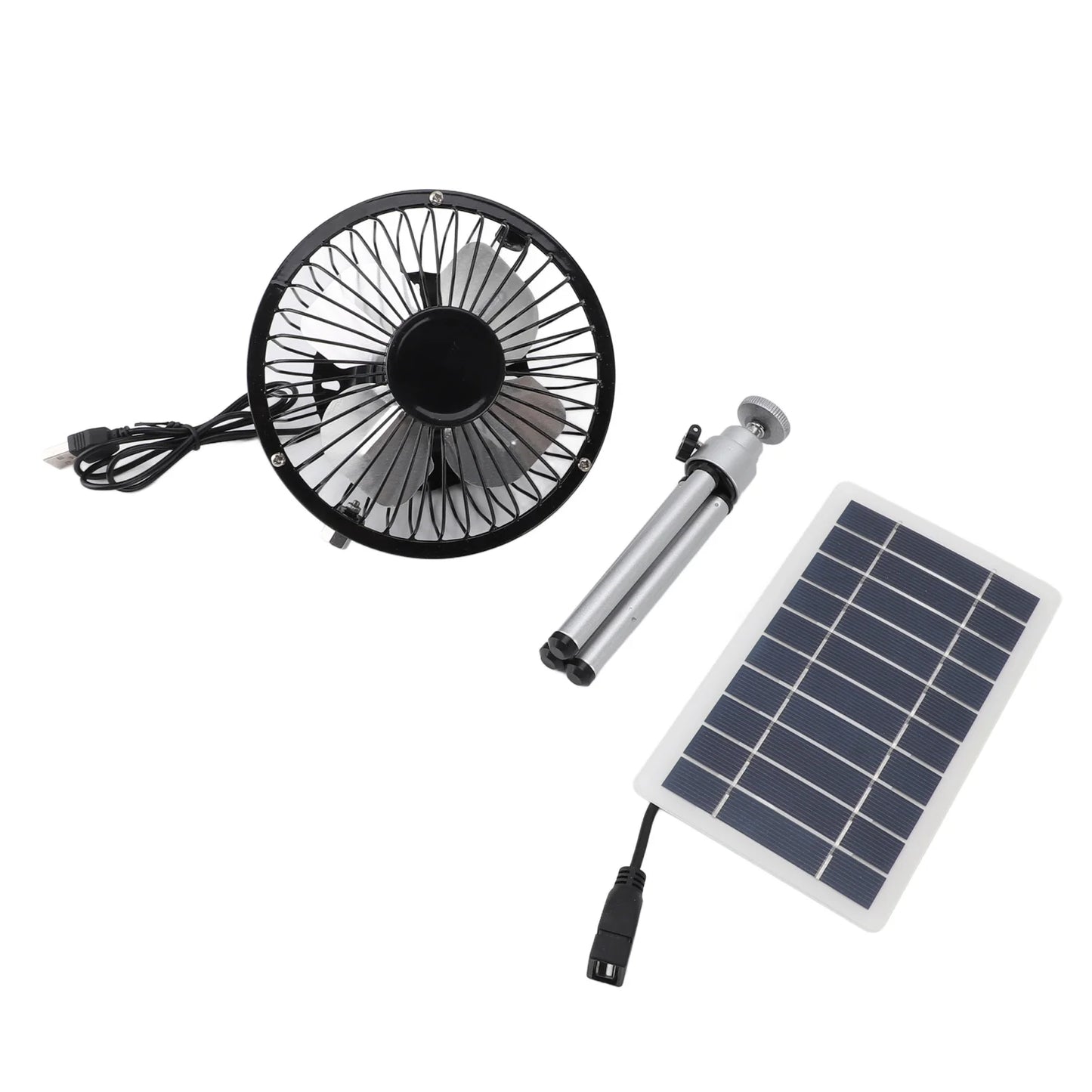 Solar Panel Powered Quiet Monocrystalline Pet House Fan With Stand