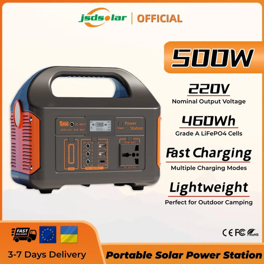 Jsdsolar Portable Solar Power Station Generator 300W 500W 110V 220V