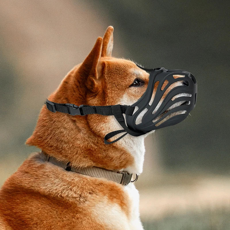 MeowVista AntiBiting Adjustable Dog Muzzle Quick Release Soft Silicone