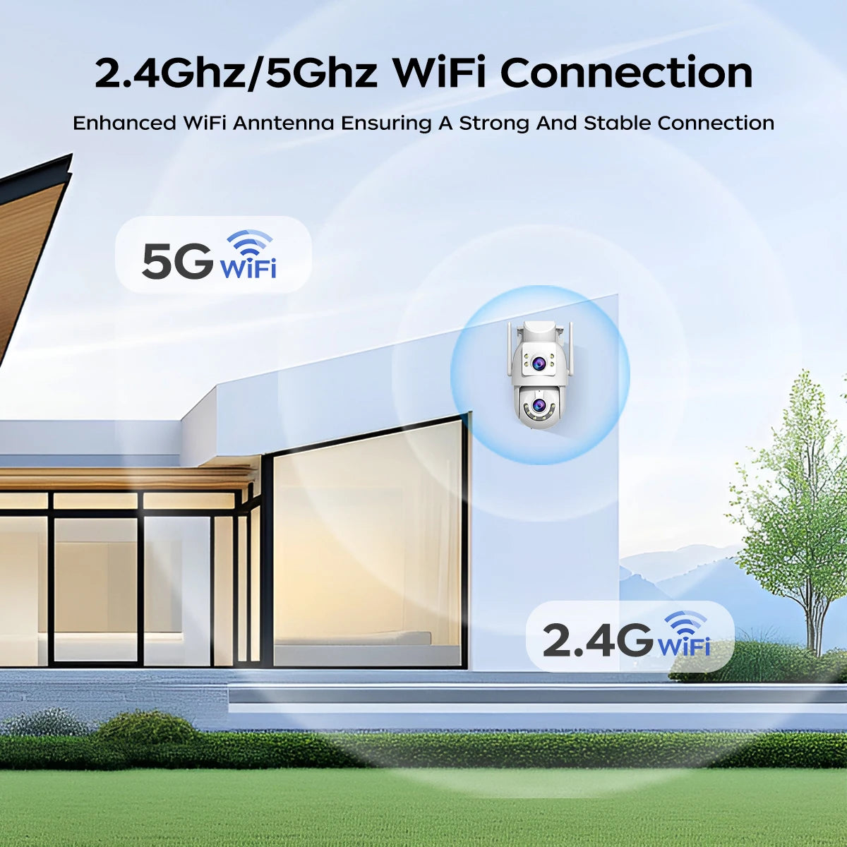 JOOAN 4K 8MP WiFi PTZ Outdoor Camera With AI Tracking