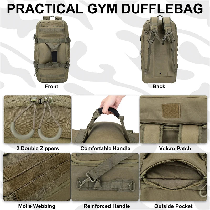 LQARMY Molle Tactical Backpack For Outdoor Hiking Camping