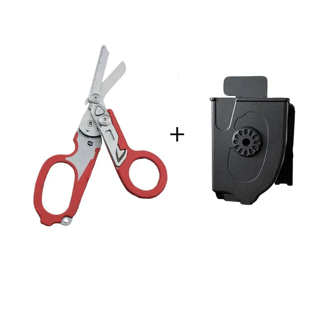 Tactical Folding Scissors First Aid Outdoor Survival Multi Tool