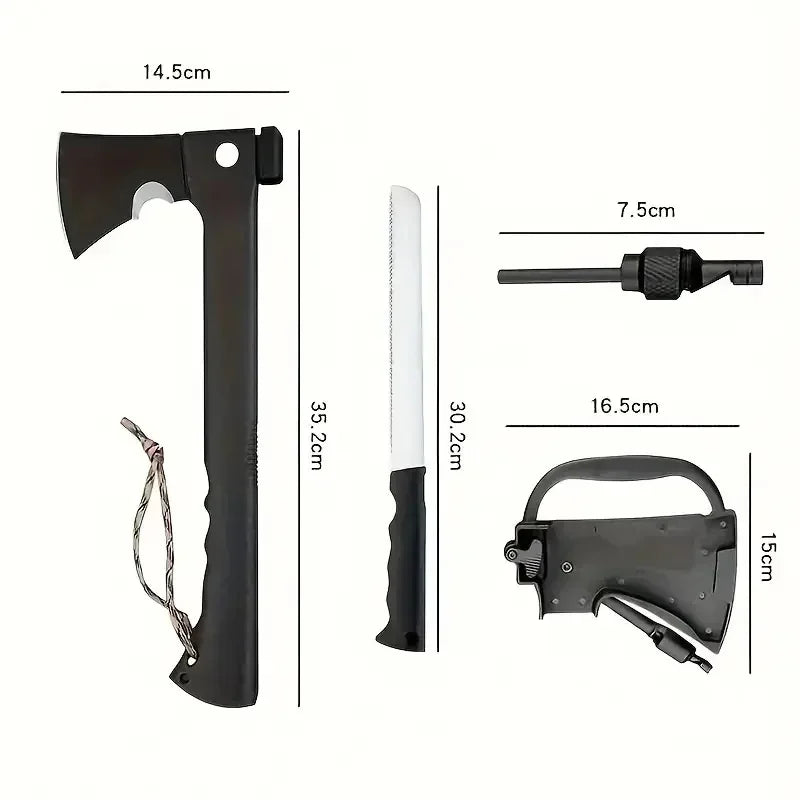 Doom Blade Camping Hand Axe With Survival Hatchet Kit