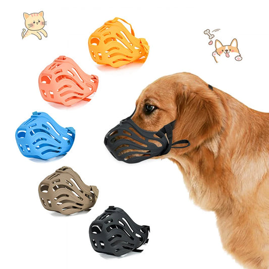 MeowVista AntiBiting Adjustable Dog Muzzle Quick Release Soft Silicone