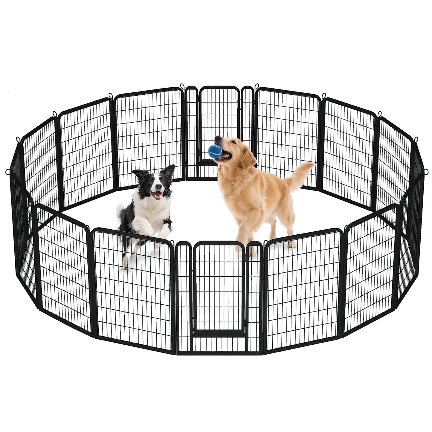 Industrial Grade Collapsible Canine Playpen Door Indoor Outdoor Weatherproof Fence