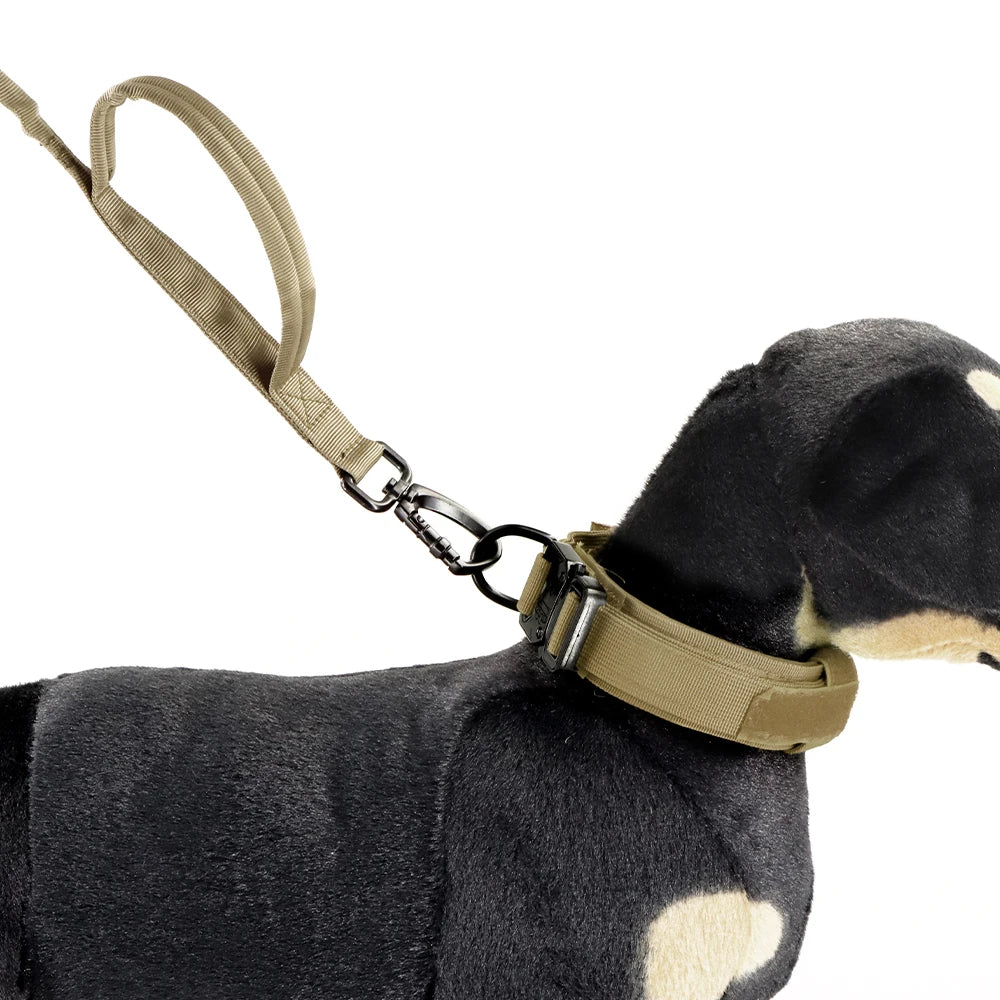 PETRAVELCN Military Dog Leash With Quick Release Elastic Rope And Dual Handles