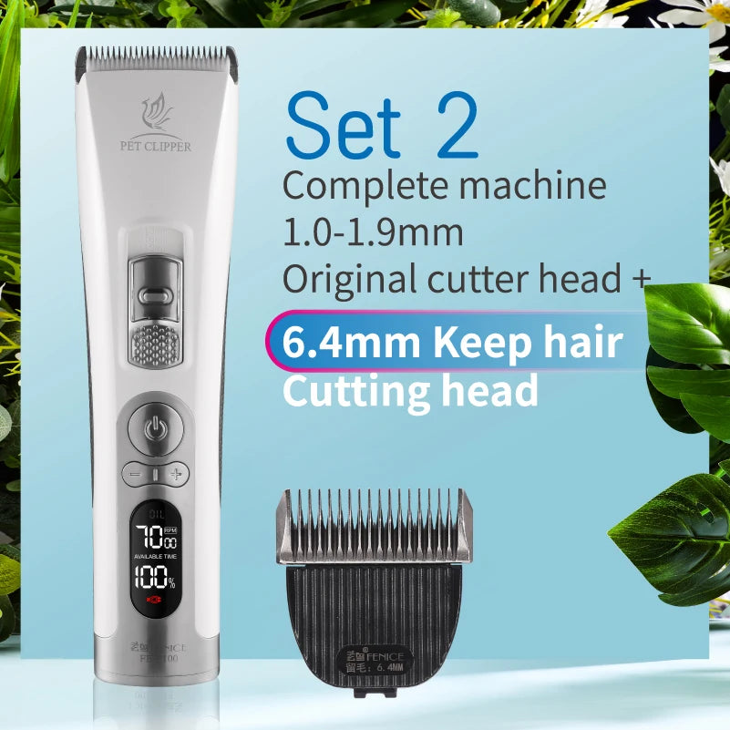 Fenice Cordless Dog Hair Clipper Trimmer For Pets Rechargeable